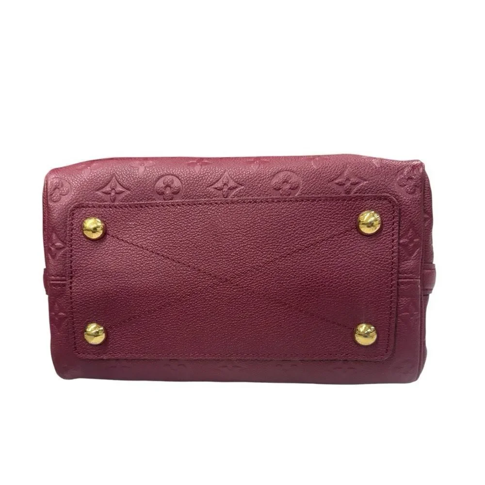Louis Vuitton Bordeaux Purple LV Monogram Empreinte Speedy Bandoulière 25 Bag